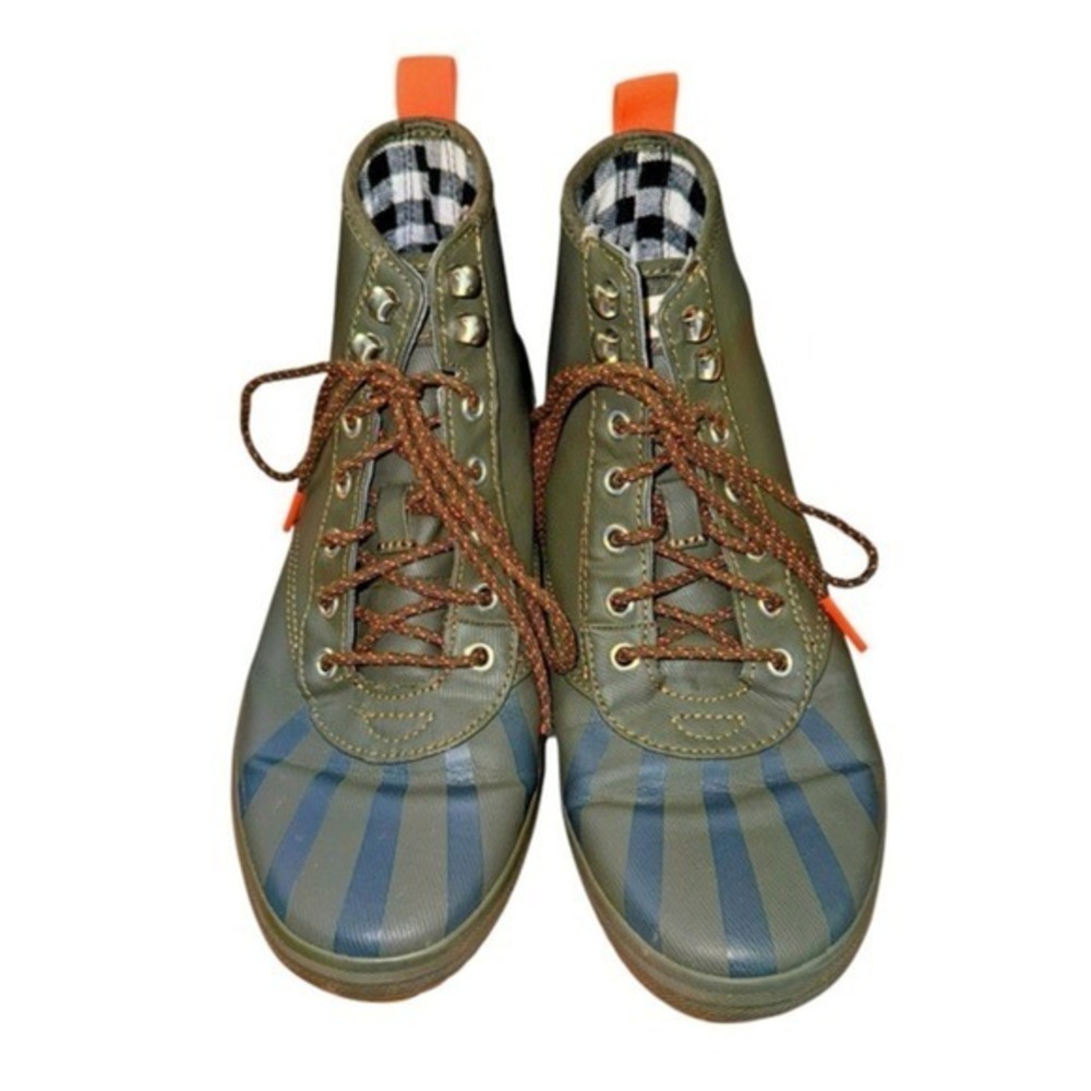 Keds Rain Scout Splash Boots Womens 7 Pre-Owned Ankle Green Water Resistant Lace